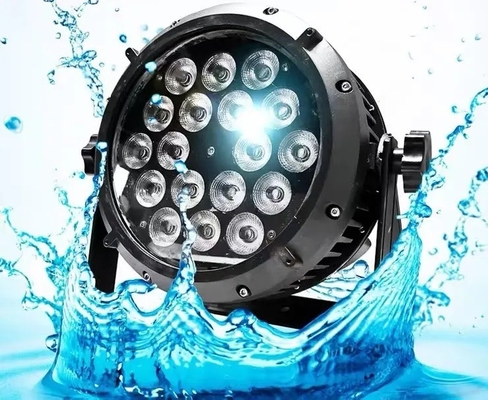 Outdoor RGBW DMX LED Par Light Waterproof 18pcs*10w Untuk pernikahan