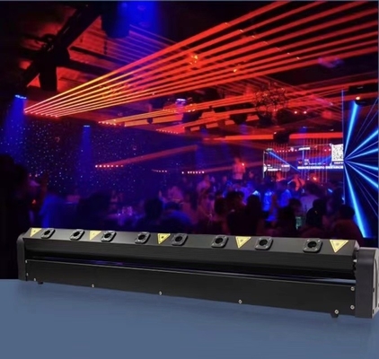 8 Mata RGB Laser LED Bar Lampu 50000Hrs Kehidupan Untuk Pertunjukan Panggung DJ Disco