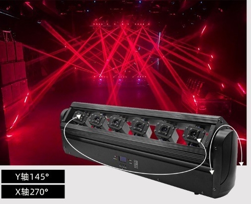 6 Mata Bergerak Kepala LED Lampu panggung Bar Swing Berputar RGB