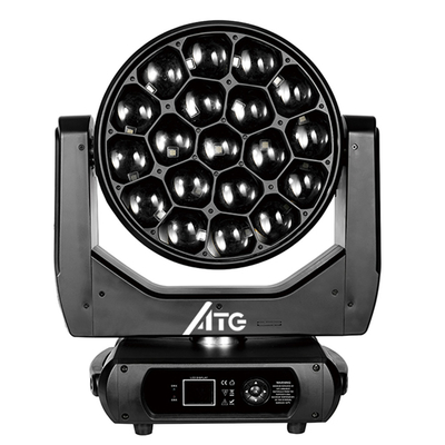 DMX512 stage lighting DJ Lighting Equipment 19*20W Bee Eye Zoom Moving Head Lights untuk acara stage wedding disco
